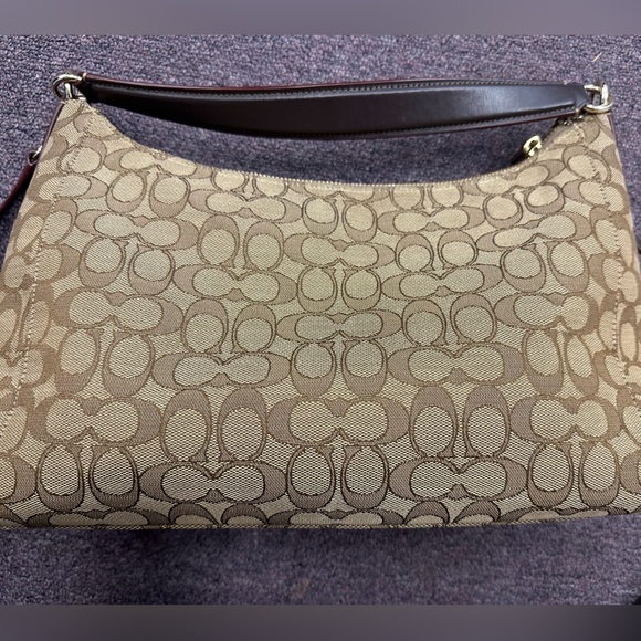 Coach hobo stole handbag, black and gray, removable strap 12x12. - Picture 2 of 6